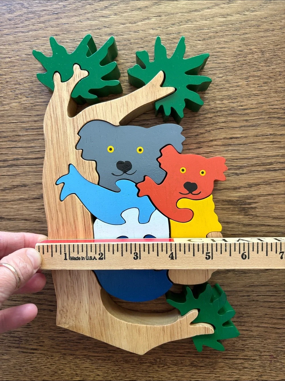 Montessori Colorful Wooden Koala Puzzle Toy